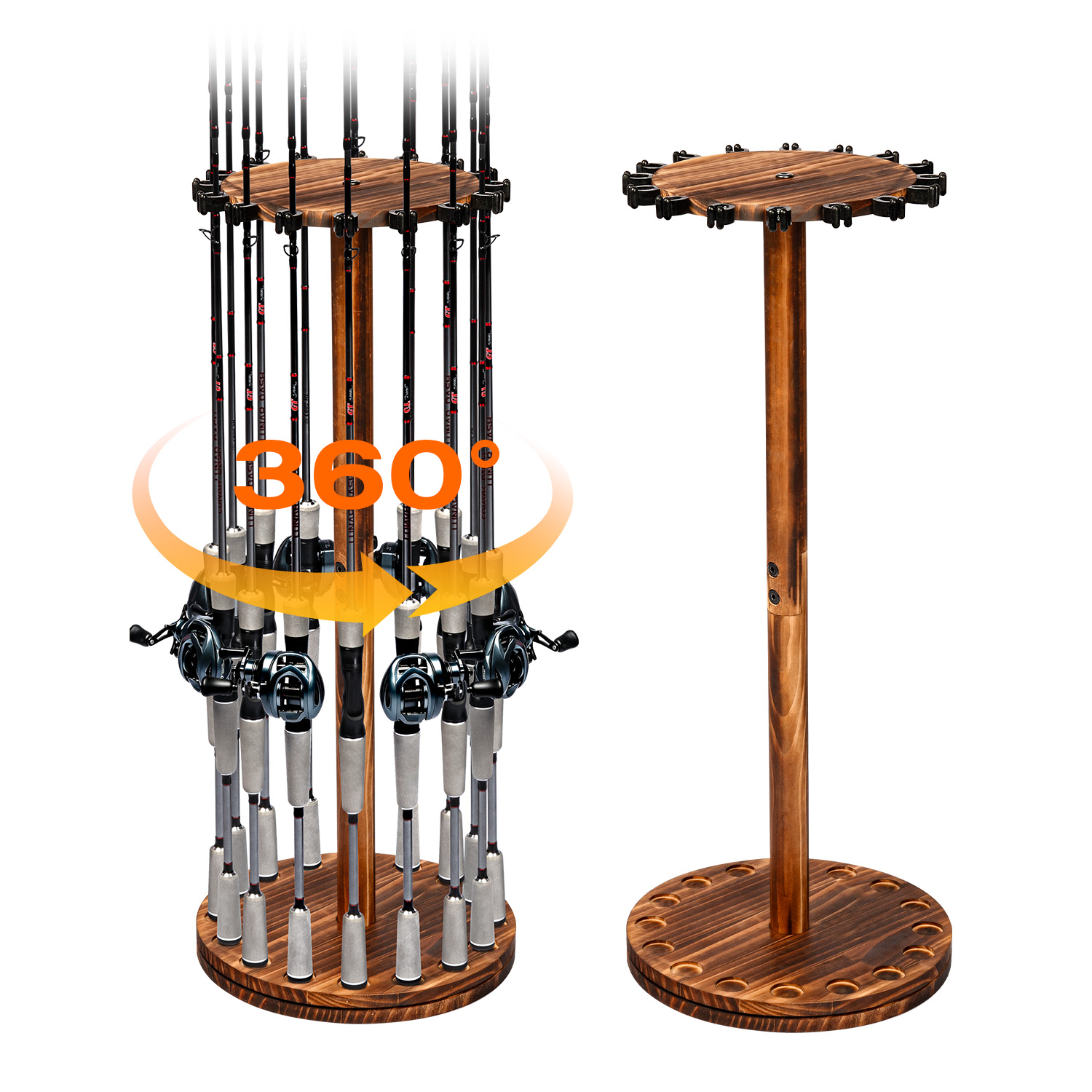 Fishing Rod Rack - Support de canne à pêche rotatif