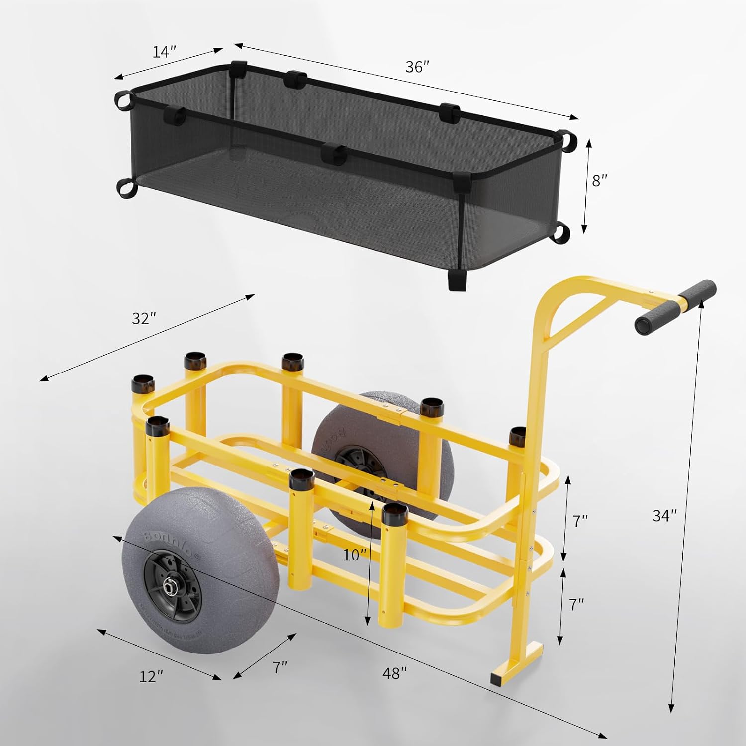 Chariot de pêche roulant pour  - Fishing Rod Holder avis et prix