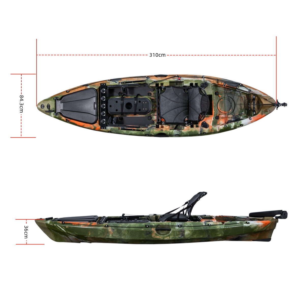 Kayak de pêche individuel LSF  - Fishing Rod Boat avis et prix