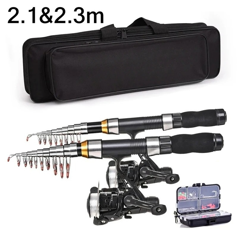 BRAVMAK 2.1/2.3 mTelescopique  - Fishing Rod Combo avis et prix