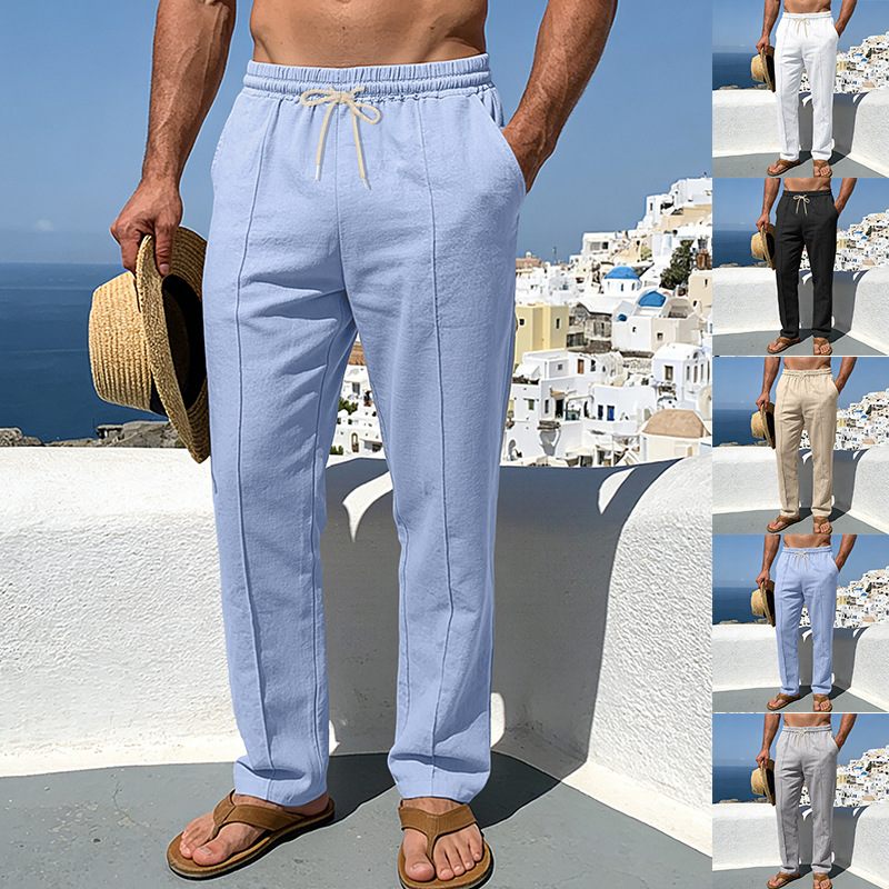 Pantalon décontracté en lin am - Fishing Rod Travel avis et prix